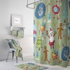 Vintage Christmas Shower Curtain | Retro Mid Century Modern Holiday Bath Decor