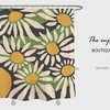 Vintage Daisy Flowers Shower Curtain, Summer Oil Painting Waterproof Curtain for Bathroom
