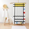 Vintage Disney Boho Abstract Sun Shower Curtain, Mid-Century and Vintage Design, Eco-Friendly Material with Hooks