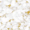 Vintage Distressed White and Gold Marble Abstract Area Rug with 70s Retro Charm for Living Room or Bedroom