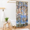 Vintage Eco-Friendly Curtain High-Quality Art Nouveau Renaissance Shower Curtain | With Hooks Included + Quotes