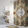 Vintage Floral Personalized Shower Curtain - Classic Bath Curtain with Optional Towels