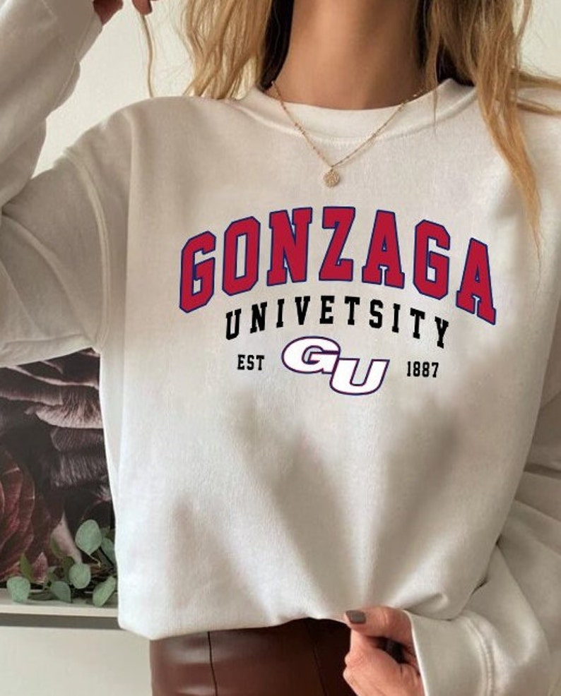 Vintage Gonzaga Bulldogs University Crewneck Sweatshirt