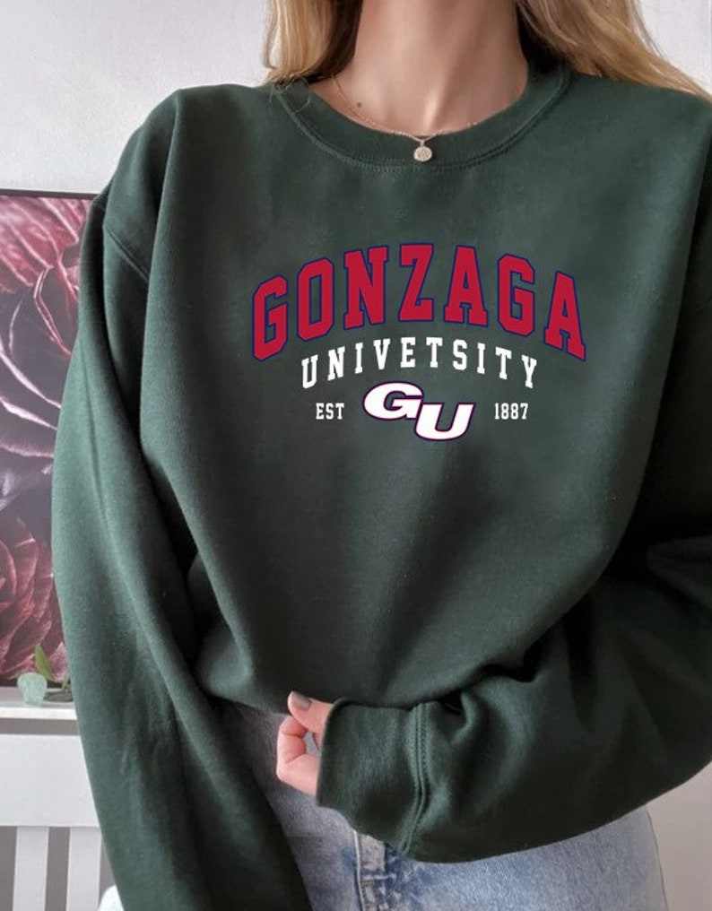 Vintage Gonzaga Bulldogs University Crewneck Sweatshirt - Image 2