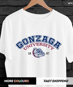 Vintage Gonzaga Bulldogs University Crewneck Sweatshirt Big Print Pullover Sweatshirt