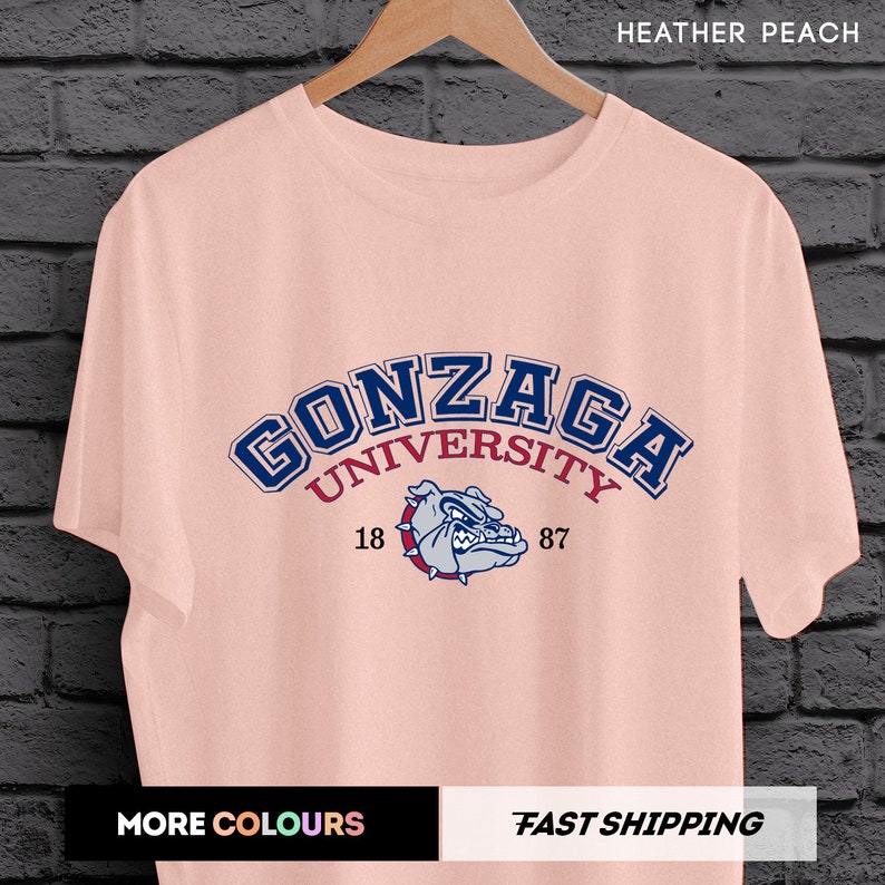 Vintage Gonzaga Bulldogs University Crewneck Sweatshirt Big Print Pullover Sweatshirt - Image 2
