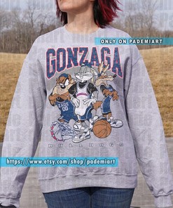 Vintage Gonzaga Bulldogs University Crewneck Sweatshirt Team Bulldogs