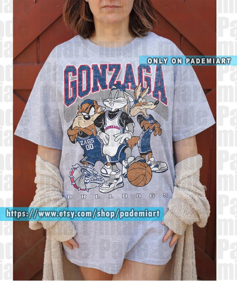 Vintage Gonzaga Bulldogs University Crewneck Sweatshirt Team Bulldogs - Image 3