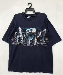 Vintage Group Of Wolf T-Shirt Sweatshirt Pullover Hoodie Reprinted