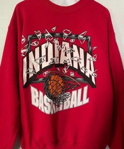 Vintage Indiana Basketball Sweatshirt Official Iu Hoosiers Shirt For Ncaa Fans