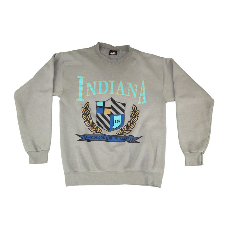Vintage Indiana Hoosier State Pullover Sweatshirt Classic Iu Hoosiers Shirt For Ncaa Fans