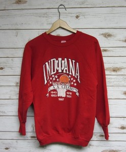 Vintage Indiana University Hoosiers Basketball Champions Sweatshirt, Indiana Hoosiers Sweater, Gift For Her, For Him