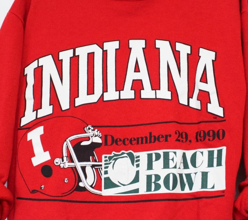 Vintage Indiana University Hoosiers Peach Bowl 1990 Sweatshirt, Indiana Hoosiers Sweater, College Student Gift - Image 2