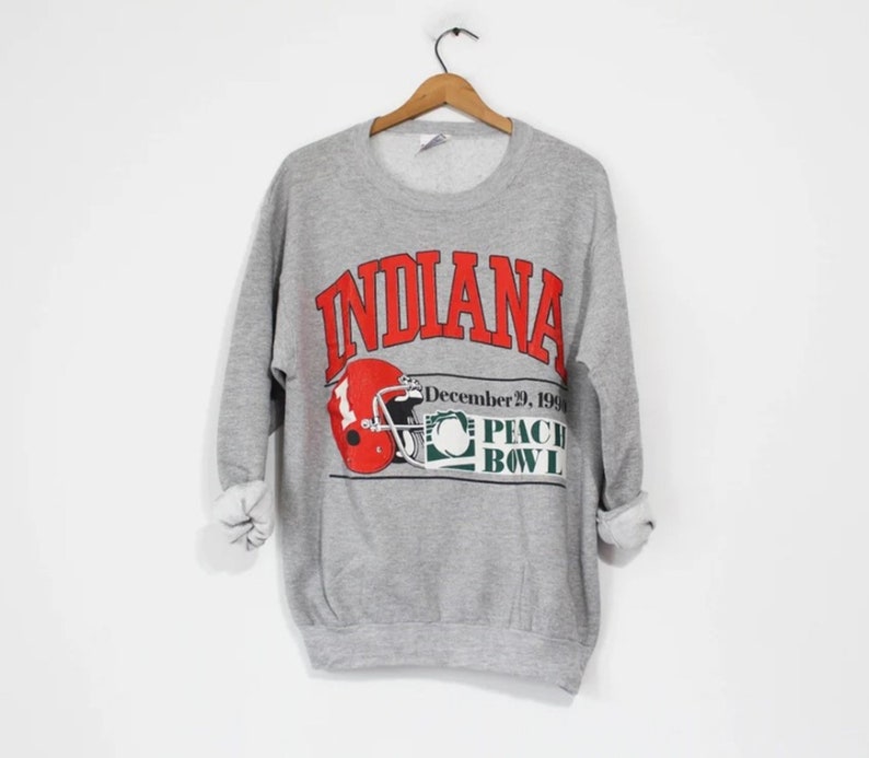 Vintage Indiana University Hoosiers Peach Bowl 1990 Sweatshirt, Indiana Hoosiers Sweater, Indiana Hoosiers Shirt