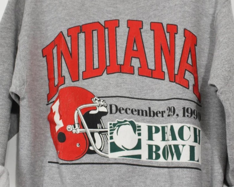 Vintage Indiana University Hoosiers Peach Bowl 1990 Sweatshirt, Indiana Hoosiers Sweater, Indiana Hoosiers Shirt - Image 2