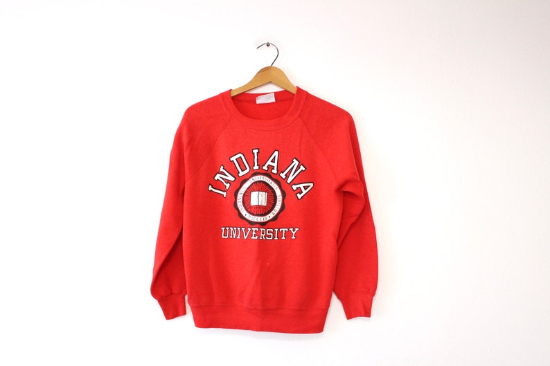 Vintage Indiana University Hoosiers Sweatshirt Large, Iu Hoosiers Shirt For Ncaa Fans