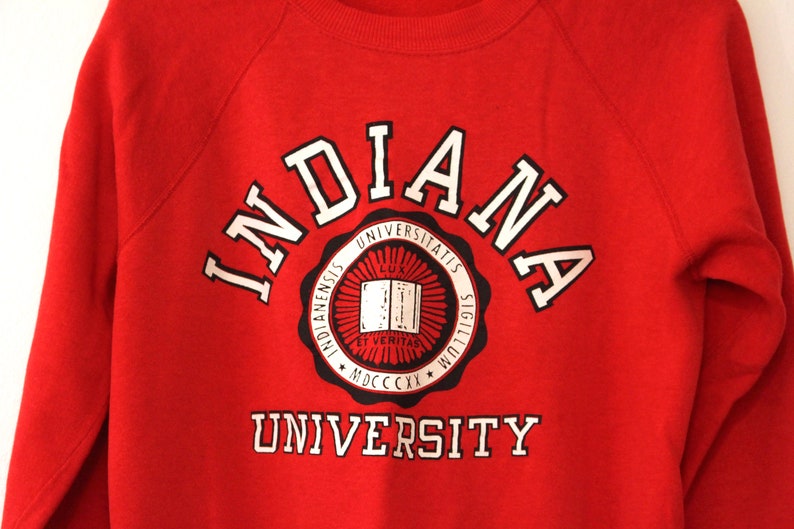 Vintage Indiana University Hoosiers Sweatshirt Large, Iu Hoosiers Shirt For Ncaa Fans - Image 2