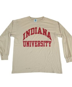 Vintage Indiana University Long Sleeve Shirt Classic Iu Hoosiers Shirt For Ncaa Fans