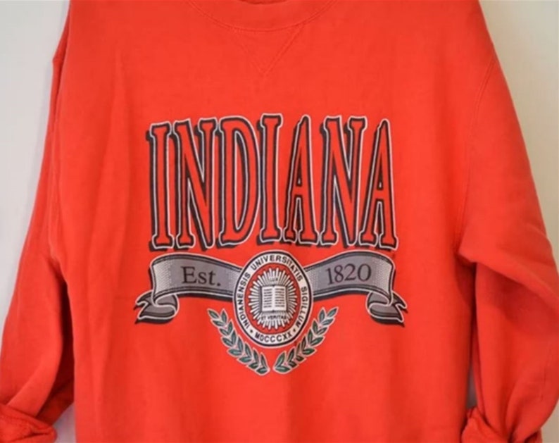 Vintage Indiana University Sweatshirt, Football Fan Shirt, University Football Fan Shirt - Image 2