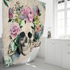 Vintage Inspired Sugar Skull Butterfly Floral Shower Curtain