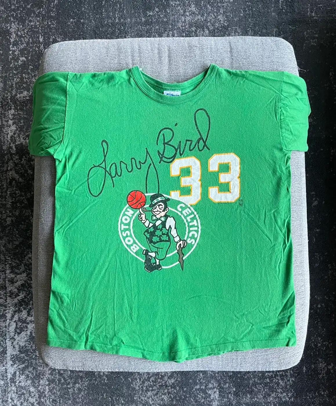 Vintage Larry Bird Boston Celtics T-Shirt Sweatshirt Pullover Hoodie Reprinted