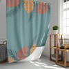 Vintage Leaves Shower Curtain | Orange Yellow Palm Monstera Leaf | Floral Fabric Bathroom Curtain