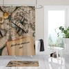 Vintage Map Wanderlust Shower Curtain with Nature-Inspired Bath Set