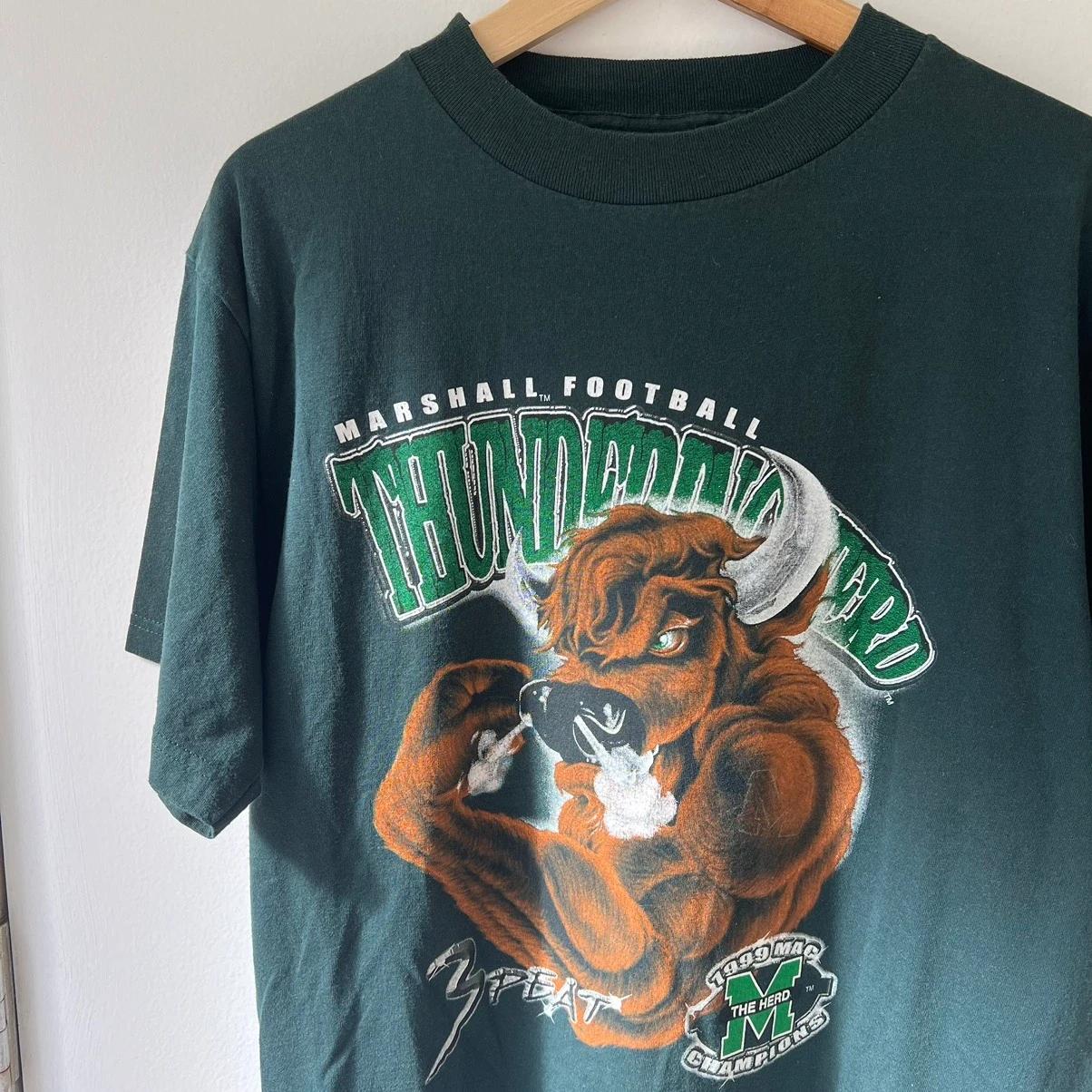 Vintage Marshall University Football Thundering Herd Shirt Hoodie, T-Shirt, Sweatshirt - Full Size Gifts For Fans - Image 2