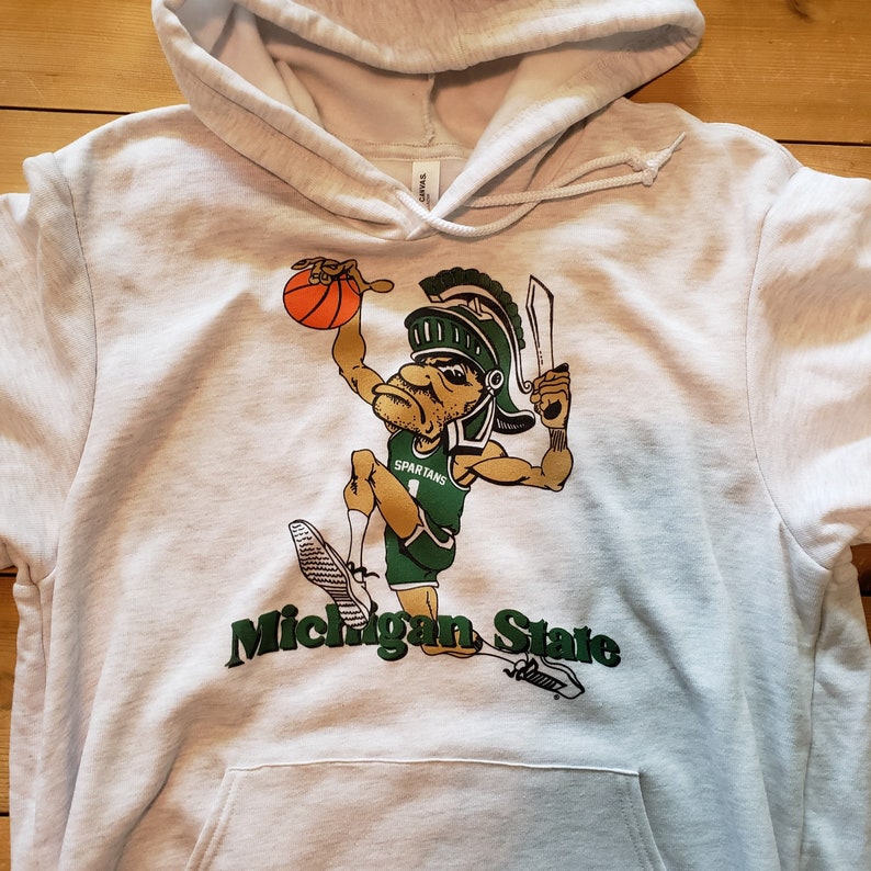 Vintage Michigan State Spartans Dunking Gruff Sparty Shirt Or Hoodie Sweatshirt, Retro Msu Apparel - Image 2