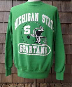 Vintage Michigan State Spartans Football Sweatshirt, Msu Sweatshirt, Vintage College Shirt, T-Shirt, Hoodie
