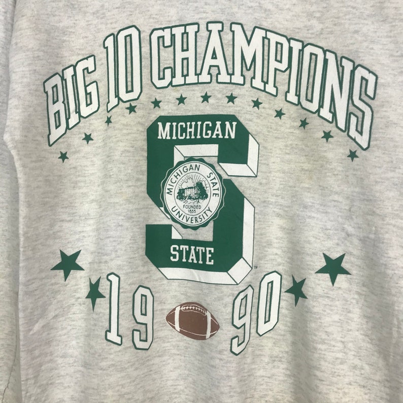 Vintage Michigan State University 1990 Sweatshirt, Retro Msu Apparel - Image 2