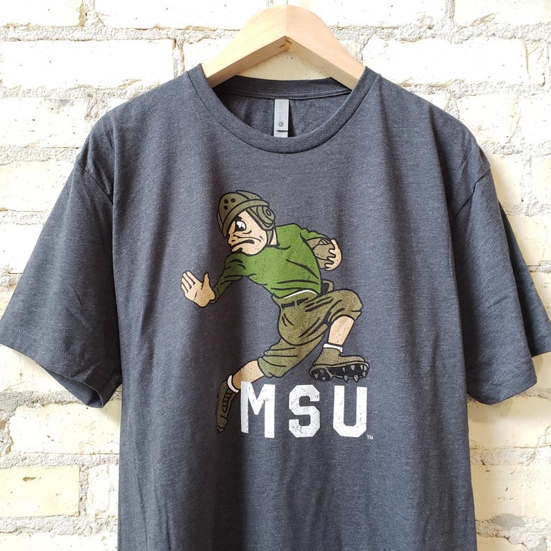 Vintage Michigan State University Leatherhead Sparty Shirt, Retro Msu Apparel - Image 2