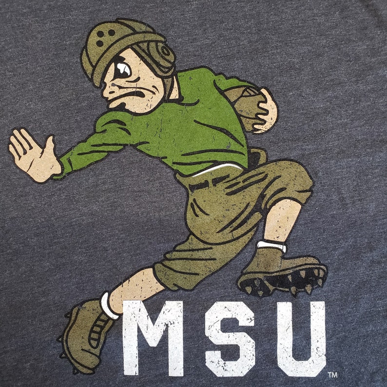 Vintage Michigan State University Leatherhead Sparty Shirt, Retro Msu Apparel - Image 3