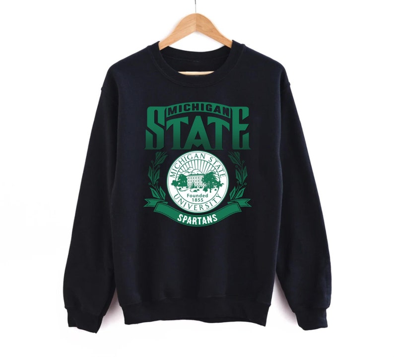 Vintage Michigan State University Sweatshirt Hoodie Shirt, Retro Msu Apparel Gift