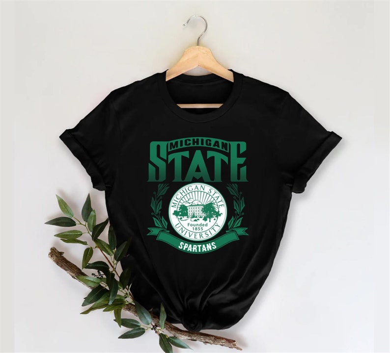 Vintage Michigan State University Sweatshirt Hoodie Shirt, Retro Msu Apparel Gift - Image 2
