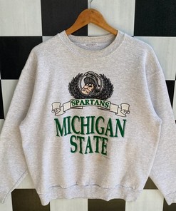 Vintage Michigan State University Sweatshirt Perfect Gift For Fans Of The Spartans Michigan State Weatshirt Gift