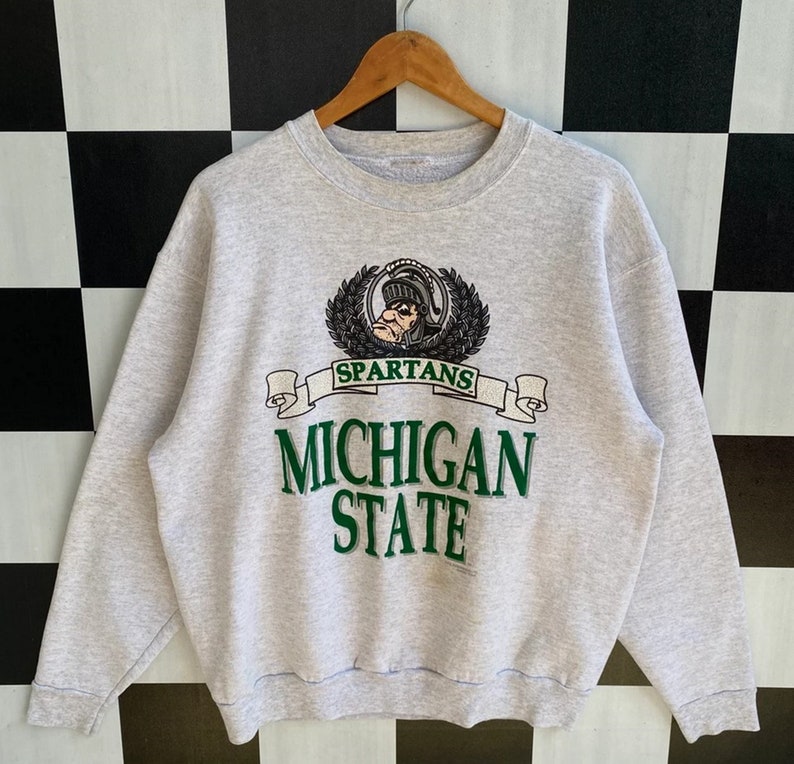 Vintage Michigan State University Sweatshirt Perfect Gift For Fans Of The Spartans Michigan State Weatshirt Gift