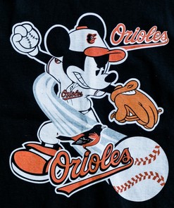 Vintage Mickey Mouse Baltimore Orioles Baseball T-Shirt For Fans