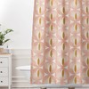 Vintage Mid Century Shower Curtain | Retro Pink Geometric Bath Curtain | 50s Style Bathroom Decor