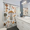 Vintage Mushroom Print Shower Curtain, Gothic Boho Shower Curtain, Midcentury Modern Shower Curtain