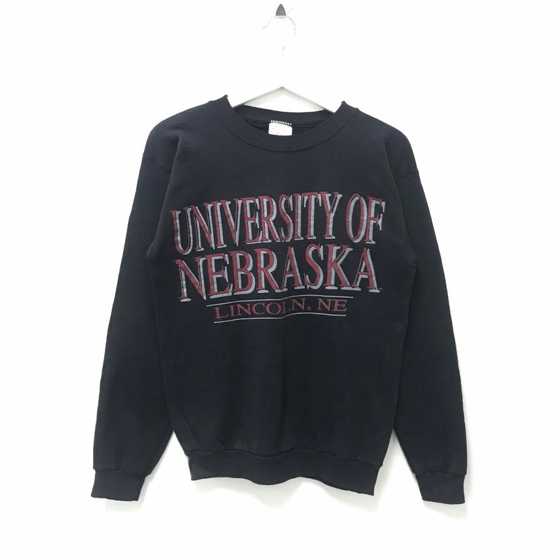 Vintage Nebraska Crewneck Lincoln University Nebraska Sweater Big Spellout Nebraska Sweatshirt