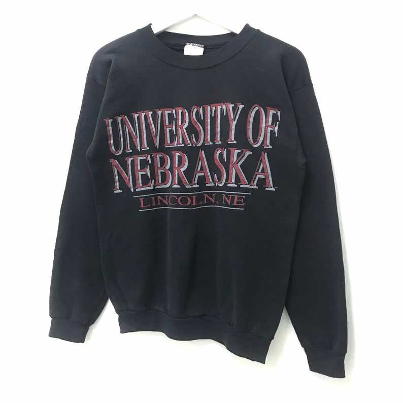 Vintage Nebraska Crewneck Lincoln University Nebraska Sweater Big Spellout Nebraska Sweatshirt - Image 2