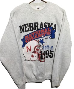 Vintage Nebraska Huskers National Champion 1995 Sweatshirt Hoodie All Size