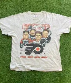 Vintage Philadelphia Flyers Rare Caricature T-Shirt Sweatshirt Pullover Hoodie Reprinted