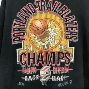Vintage Portland Trail Blazer Champs Pacific Division Sweatshirt Pullover Hoodie Reprinted Gift For Bna Fans - Image 2