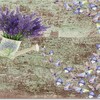 Vintage Spring Purple Lavender Butterflies Area Rug with Wood Texture with Vintage 70s Area Rug