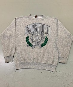 Vintage Style 1980S Georgetown Hoyas Ncaa T-Shirt Sweatshirt American Football Sweatshirt Sports Gifts