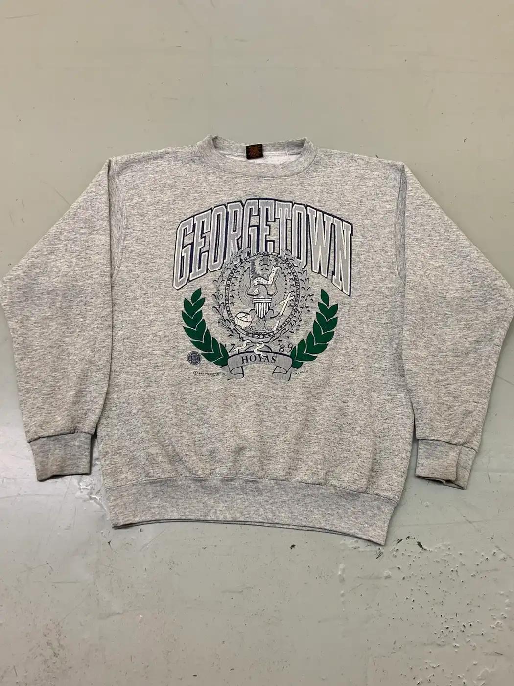 Vintage Style 1980S Georgetown Hoyas Ncaa T-Shirt Sweatshirt American Football Sweatshirt Sports Gifts