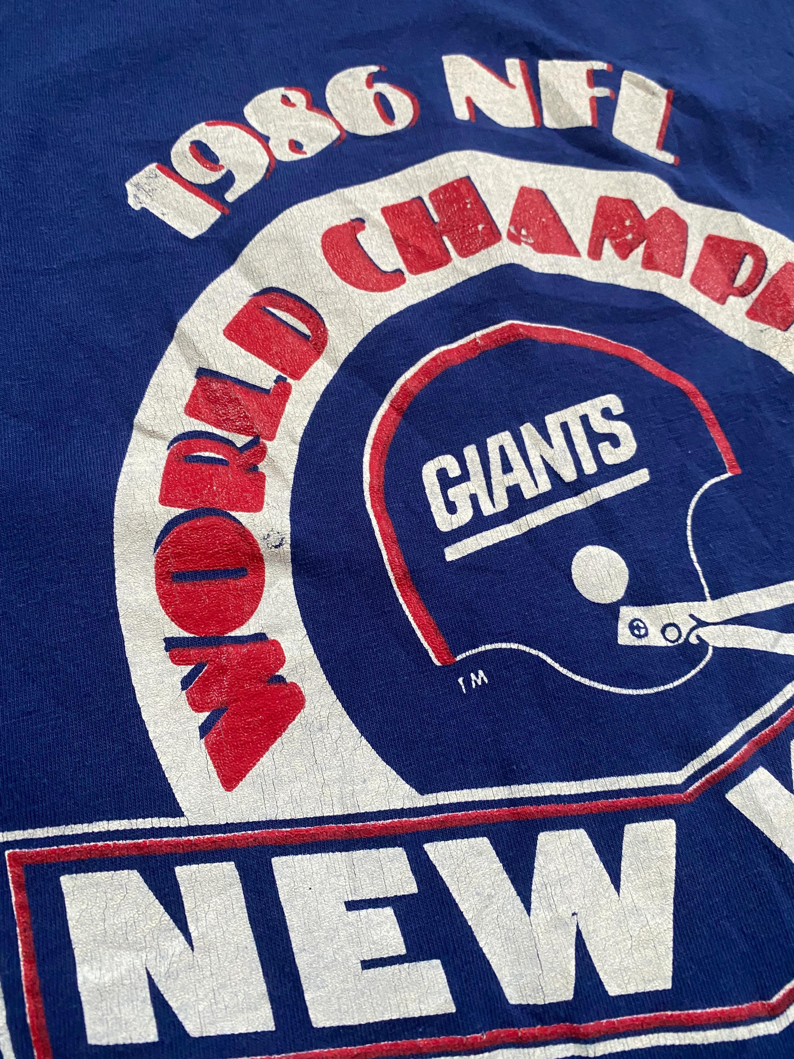 Vintage Style 1986 NFL Giants World Champions New York Sweatshirt T-shirt Ideal Gift for NFL Fans - Image 2