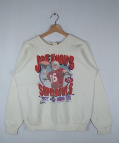 Vintage Style 1990 Joe Montana NFL Super Bowl Sweatshirt T-shirt Ideal Gift for NFL Fans